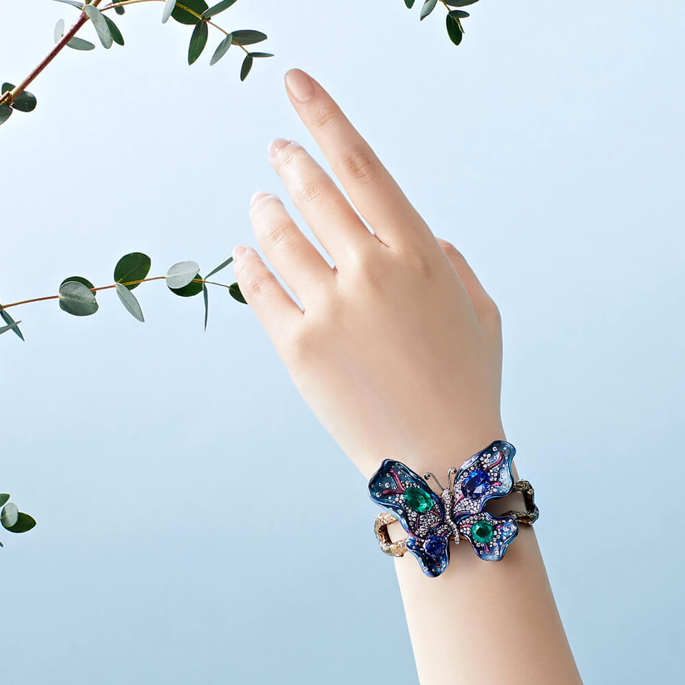 Titanium butterfly bracelets by Wai Lun
